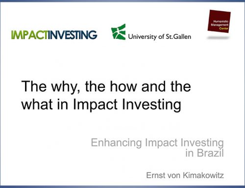 The Why, the How and the What in Impact Investing